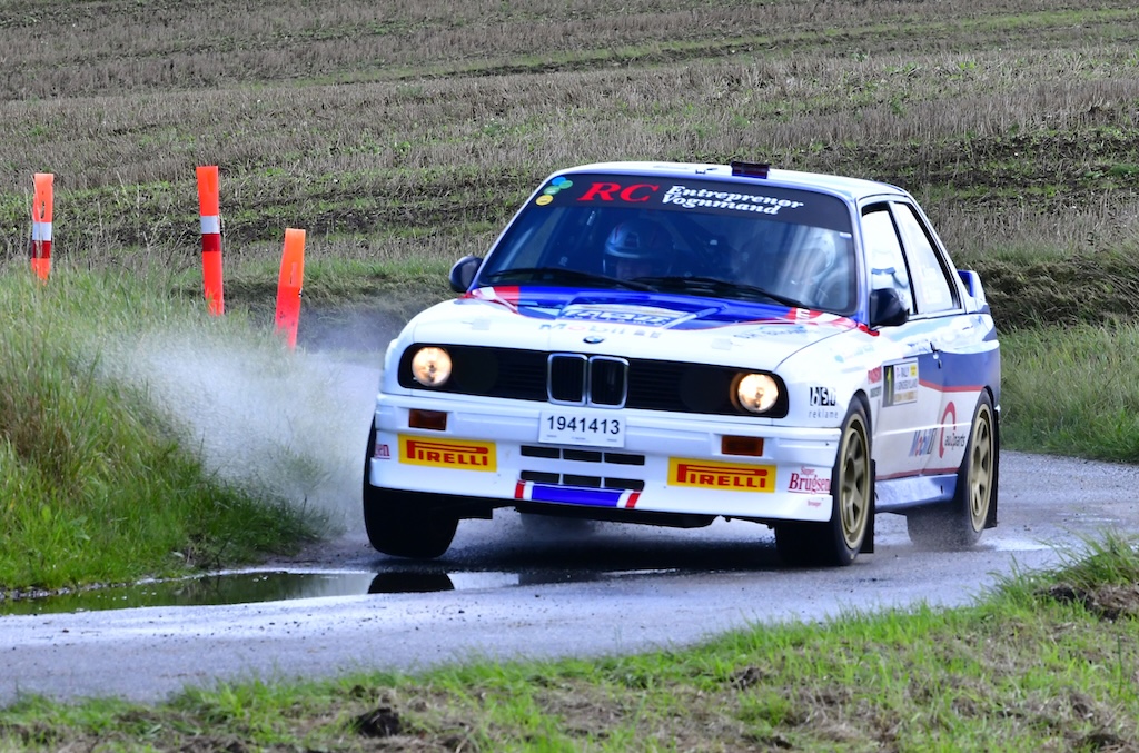 Vejret blev en ekstra udfordring for rallyets deltagere. Her er semifinale-vinderne Kim og Emilie Boisen på Felsted-prøven.
(Foto: Morten Dam - autoMOTIV/specialpress)